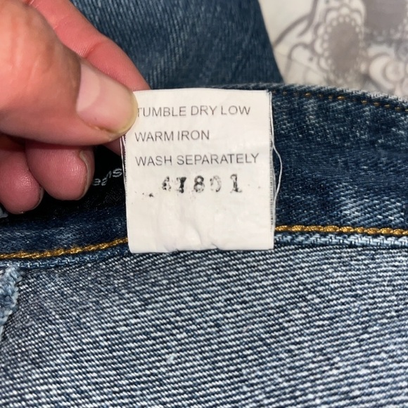 KAREN THE BEST JEANS maxi jean skirt with a frayed hem.  Excellent condition - Picture 7 of 7